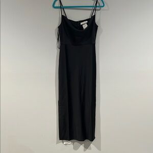 BHLDN black silk midi dress - new with tags